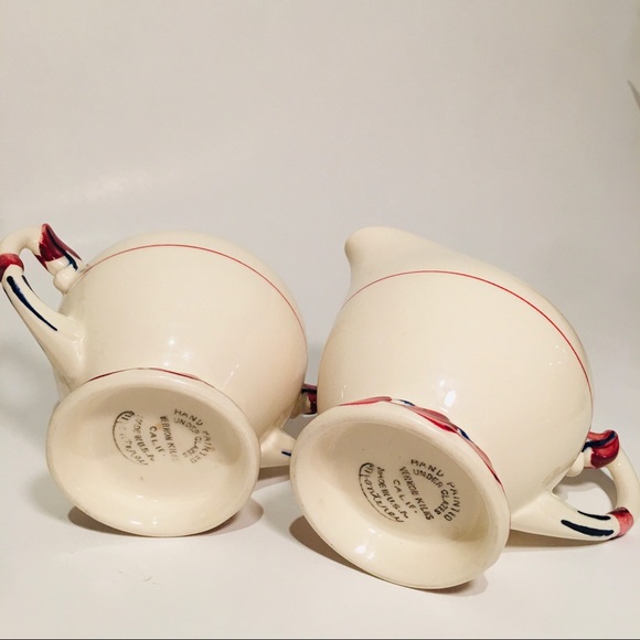 Vintage Vernon Kilns Calif. Monterey Covered Sugar and Creamer Set - Picture 3 of 7